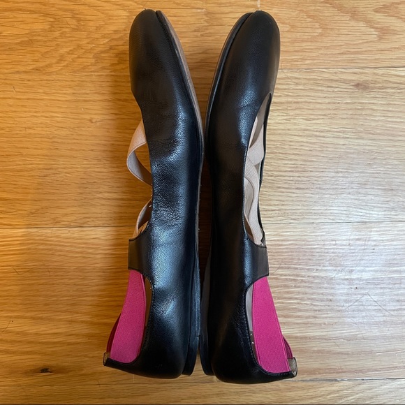 Prada Ballerina Leather Flats with Pink and Nude Elastic Straps - Picture 5 of 14